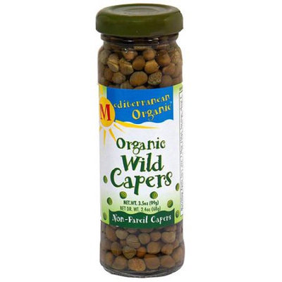 Mediterranean Organic Wild Capers, 3.5 oz, (Pack of 12)