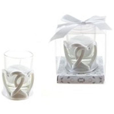 Ddi Double Heart Poly Resin Candle Set(Case of 48)