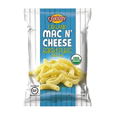 Snikiddy Organic Mac n' Cheese Baked Puffs 4 oz. Bag