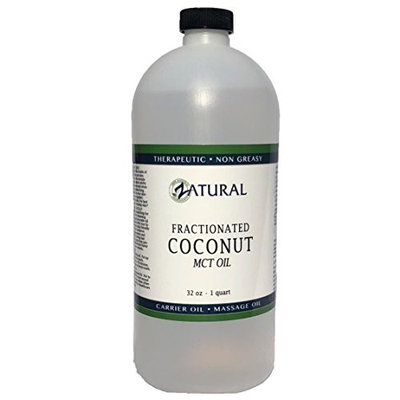 Fractionated Coconut Oil-MCT Oil, Certified Food and Therapeutic Grade, Carrier Oil, Massage Oil, Hydrating Oil, Hair Oil, 0 Additives, Organic Coconut, Pure Coconut Oil