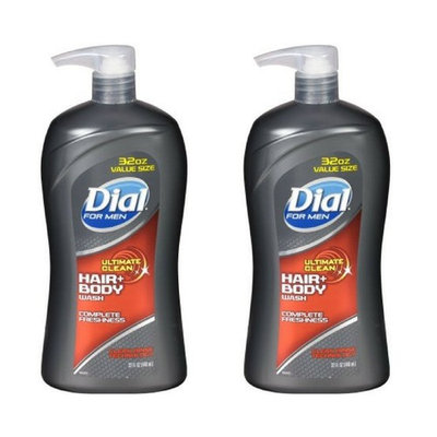 Dial for Men Hair and Body Wash, Ultimate Clean, 32 Ounces (Pack of 2)