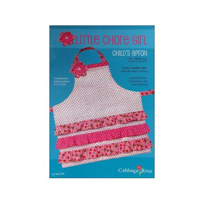 Cabbage Rose Little Chore Girl Apron Ptrn