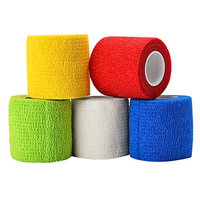 ATOMUS 5pcs Disposable Tattoo Self-adhesive Elastic Bandage for Handle Grip Tube Tattoo Accessories (Random Color Delivery)