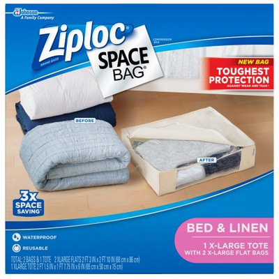Ziploc Space Bag 3ct Variety Pack (2 XL Flat, 1 XL Shell)