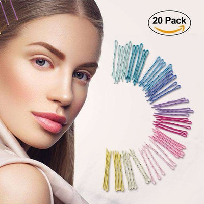 LUCKSTAR Bobby Pins - 20pcs Bobby Pins Hair Clips Cute Girls Headwear Edge Clip Clamps Hair Accesories for Sweet Girl's Hairpin Mixed Colors