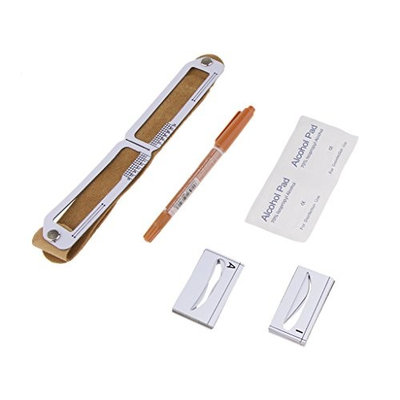 MagiDeal Eyebrow Card Pencil Ruler Kit 3D Magnetism Eyebrow Permanent Makeup Tools