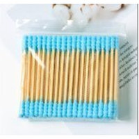 Cuteya 100 Double Tip Makeup Cosmetic Remover Cotton Swabs Buds Eyelash Applicators (blue)