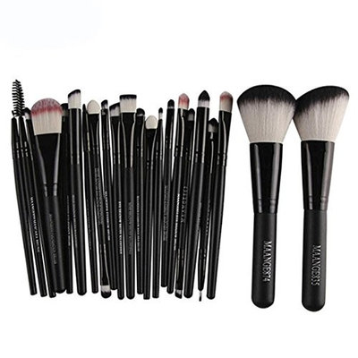 Nesix Makeup EyeShadow Brush Set - 22pcs Premium Mermaid Foundation Powder Eyeshadow Eyeliner Wood Makeup Tool Kit, Eye Shadows Eyeliner Blending Brush Cosmetic Lip Makeup Brushes set