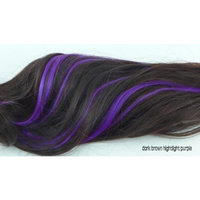 X&Y ANGEL New Fashion Two Tone Curly Highlights Snap Hook Ponytail Hair Extension Hairpiece H012 (dark brown to purple)