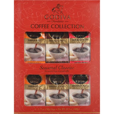 Godiva Seasonal Classics Coffee Collection, 6 ct