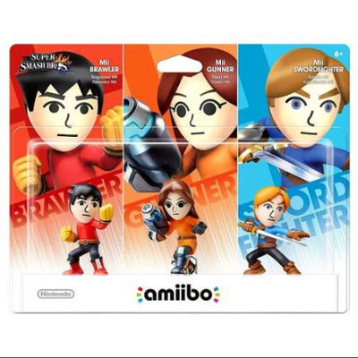 Mii Fighters Mini Figure 3-Pack Mii Brawler, Gunner & Swordfighter