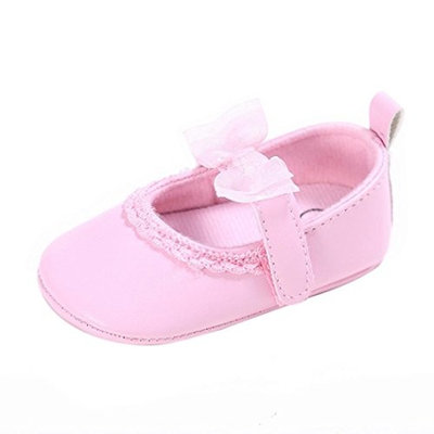 Jamicy Toddler Baby Cute Bowknot Design Soft Sole Anti-slip Baby Girls Crib