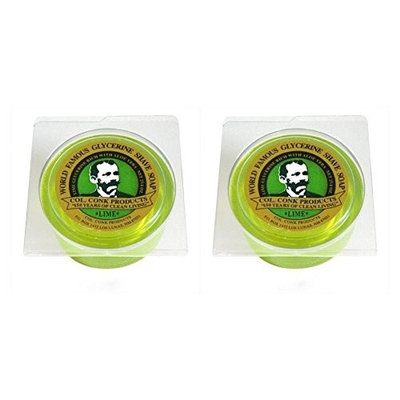 Col. Conk Lime Glycerine Shave Soap 2.25 oz. (Pack of 2)