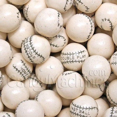 Candymachines Gumballs By The Pound - 5 Pound Bag of White Baseballs
