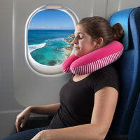 Trademark Global Llc Memory Foam Travel Pillow- Extra Neck Support Design Pillow with Pillowcase Protector for Sleeping, Airplanes and Train by Somerset Home