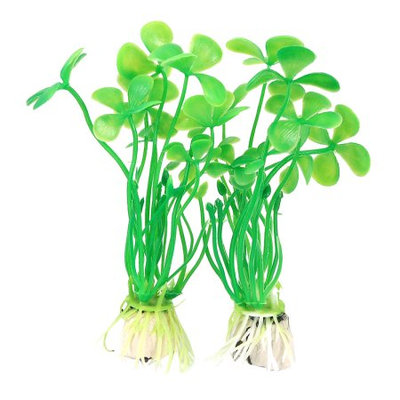 Fish Tank Green Underwater Plastic Plants Ornament 10 Pcs Xmiva