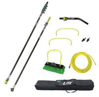 UNGER NLKU6 Water Fed Pole Kit,33 Ft. L,Black
