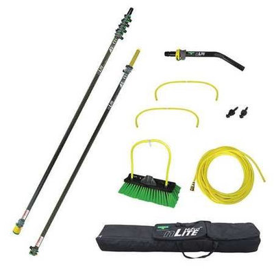 UNGER NLKU6 Water Fed Pole Kit,33 Ft. L,Black