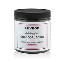 LUVBOD Charcoal Scrub and Mask for Face - Exfoliating, Pore Minimizing, Acne Fighting, Draws out Toxins, Revitalizes and Invigorates Skin for Healthy Glowing Skin tone