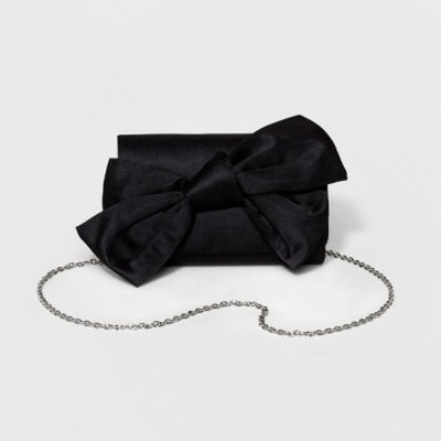 Estee & Lilly Women's Satin Bow Clutch