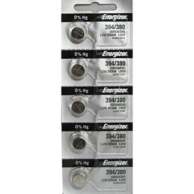 Energizer 394 Button Cell Silver Oxide SR936SW Watch Battery Pack of 5 Batteries