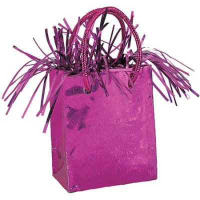 Gift Bag Shaped Hot Pink Balloon Weight