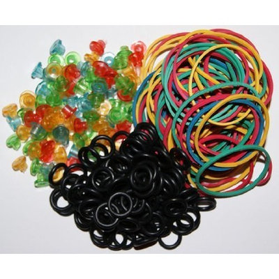 100pcs Tattoo Grommets Needle Pad + 100pcs Rubber Band +100pcs O-Ring