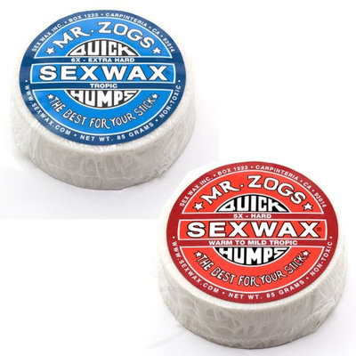 Sex Wax QUICK HUMPS SURF WAX Pack of 2, 5x and 6x Mr. Zogs