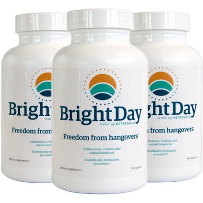 BrightDay Hangover Prevention Pills - 100% Guaranteed - Cure Hangovers Before.