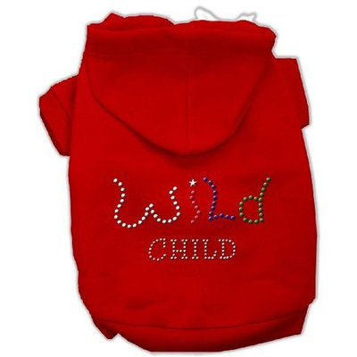 Mirage Pet Products Wild Child Rhinestone Hoodies Red S (10)
