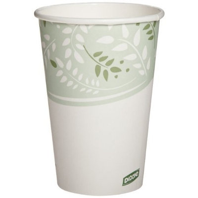 Dixie 2346PLA EcoSmart Hot Cups, Paper w/PLA Lining, Viridian, 16oz (Case of 1000)