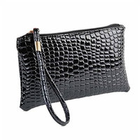 HP95(TM) Women Crocodile Leather Clutch Zipper Wallet Phone Handbag Coin Purse Travel Cosmetic bag