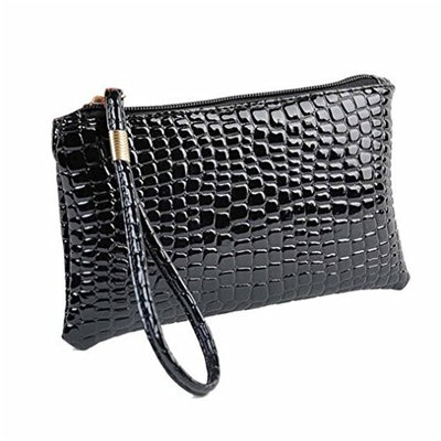 HP95(TM) Women Crocodile Leather Clutch Zipper Wallet Phone Handbag Coin Purse Travel Cosmetic bag