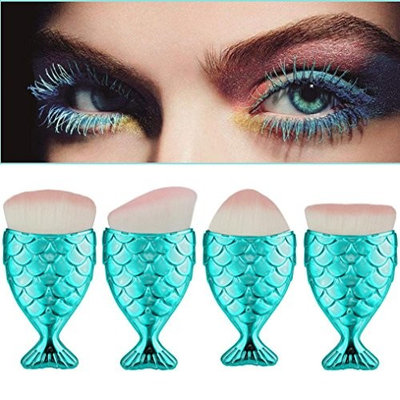 Makeup Brush, Lookatool Fish Scale Makeup Brush Fishtail Bottom Brush Powder Blush Makeup Cosmetic Brush