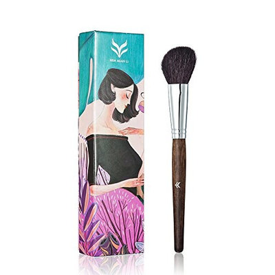 HML Blush Brush Professional 100% Goat Hair Makeup Foundation Brush for Concealer, BB Cream Multifunction Cosmetic Kabuki Brush with Free Brush Washer