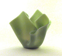Vase Candle Mint Green Opalume Reusable Glass Vase and a Spring Rain Half Candle (Pack of 2)