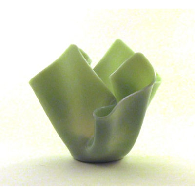 Vase Candle Mint Green Opalume Reusable Glass Vase and a Spring Rain Half Candle (Pack of 2)