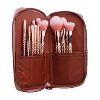 Makeup Brushes set with Bag - 10PCS Rose Gold Mermaid Makeup Brush Eyeshadow Eyebrow Foundation Blush Lip Concealer Powder Cosmetic Makeup Brush Kit