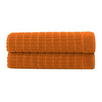 Berrnour Home Pure Cotton Collection 100% Authentic Towels Luxury Bath Math Towel, Orange