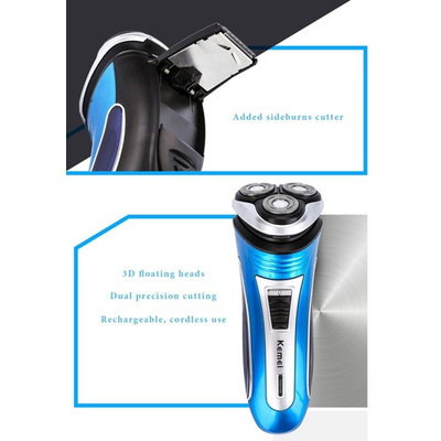 Rechargeable Electric Shaver 3D Triple Floating Blade Heads Shaving Razors Face Care Men Beard Trimmer Barber Machine