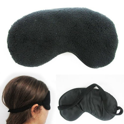 Atb Plush Sleep Eye Mask Silk Travel Shades Blindfold Black Sleeping Cover Eyeshades