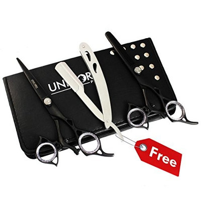 Unicorn Plus Scissors @ Professional Razor Edge Scissors Set - Thumb Swivel Barber Hair Cutting Scissors/Shears - 6.5