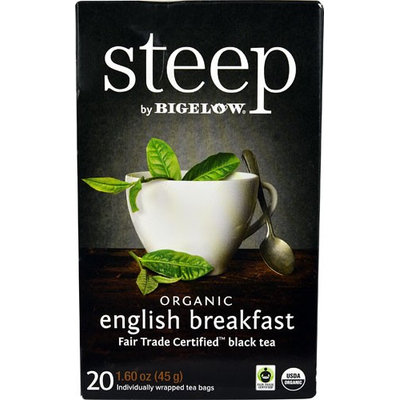 Bigelow Tea Steep Organic English Breakfast Tea - 20 Tea Bags pack of 6