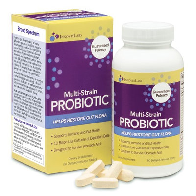 Multi-Strain PROBIOTIC (by InnovixLabs). Broad Spectrum - 26 Diverse Probiotic Strains. 10,000,000,0
