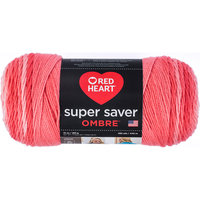 Red Heart Super Saver Ombre Yarn Deep Sea Coral