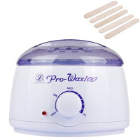 Wax Warmer,LuolLove Electric Mini Wax Melting Pot Professional at Home Hard Waxing Kit for Hair removal, with Adjustable Temperature Knob and AUTO Function (Pro Wax 100)