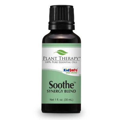 Soothe (Anti Eczema) Synergy Essential Oil Blend. 30 ml (1 oz). 100% Pure, Undiluted, Therapeutic Grade. (Blend of: Lavender, Bergamot, Geranium and Roman Chamomile)
