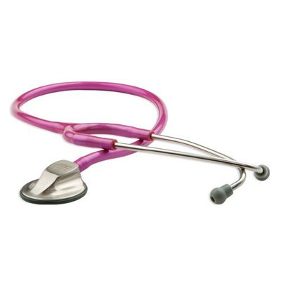 ADC Adscope 615 Platinum Professional Clinician Stethoscope with Tunable AFD Technology, 30.5 inch Length, Metallic Raspberry