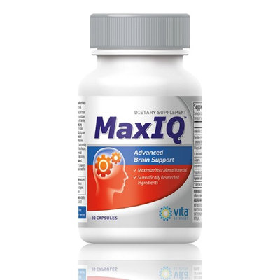 Vitasciences MaxIQ Unlock Your Mental Potential. Brain Function Booster Nootropic. Supports Brain Health, Memory, Focus, Concentration, Energy & Mental Performance