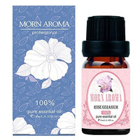 Rose Geranium Essential Oil 10 ml - 100% Pure, Undiluted, Natural & Therapeutic Grade for Aromatherapy, Skin and Relaxation